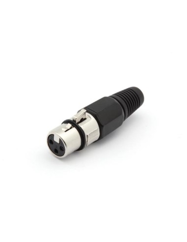 CONECTOR XLR HEMBRA 3CT NEGRO
