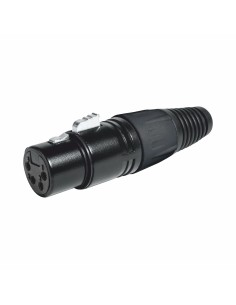 CONECTOR XLR HEMBRA 4 PINS METÁLICO NEGRO