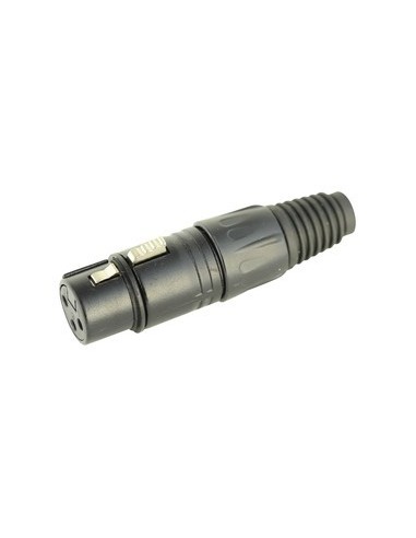 CONECTOR XLR HEMBRA AEREO 3PINS NEGRO