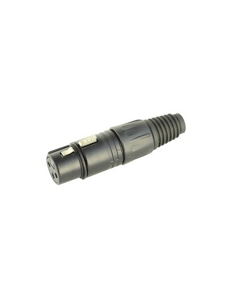 CONECTOR XLR HEMBRA AEREO 3PINS NEGRO