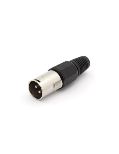 CONECTOR XLR MACHO 3 CONTACTOS NEGRO