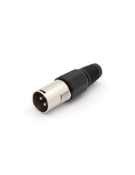 CONECTOR XLR MACHO 3 CONTACTOS NEGRO