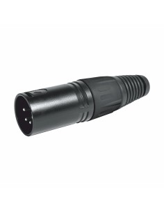 CONECTOR XLR MACHO 4 PINS METÁLICO NEGRO