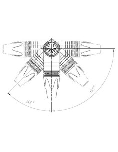 CONECTOR NEUTRIK XLR 6CTOS HEMBRA AEREO ACODADO 2
