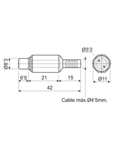 CONECTOR HEMBRA RCA ARERA NEGRA 2