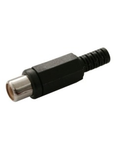 CONECTOR HEMBRA RCA ARERA NEGRA