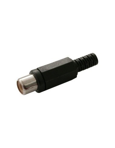 CONECTOR HEMBRA RCA ARERA NEGRA
