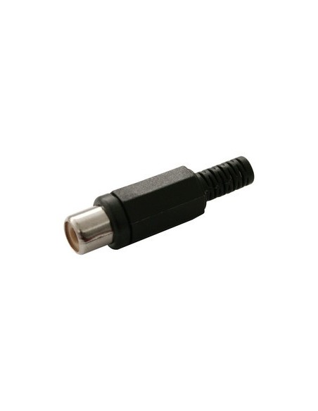 CONECTOR HEMBRA RCA ARERA NEGRA