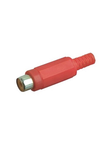 CONECTOR HEMBRA RCA AEREA ROJA