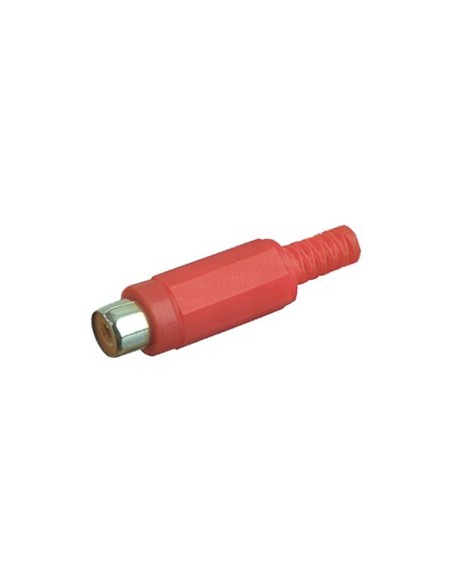 CONECTOR HEMBRA RCA AEREA ROJA