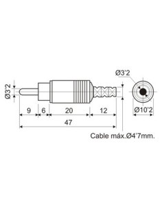 CONECTOR MACHO RCA NEGRO AEREO 2