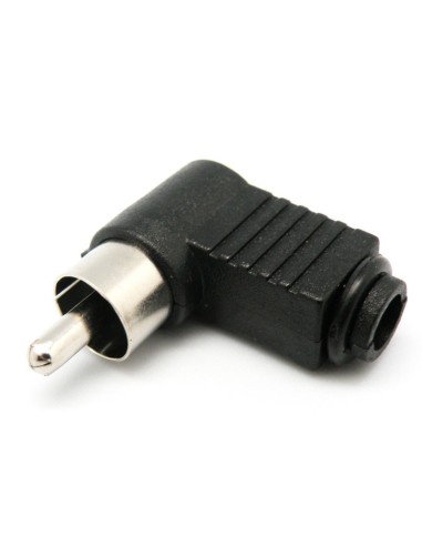 CONECTOR MACHO RCA CODO NEGRO
