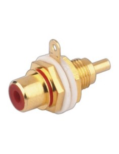 BASE RCA CHASIS DORADA ROJA