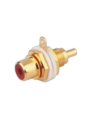 BASE RCA CHASIS DORADA ROJA