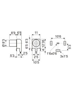 BASE RCA PARA CIRCUITO IMPRESO AMARILLO 2