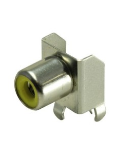 BASE RCA PARA CIRCUITO IMPRESO AMARILLO