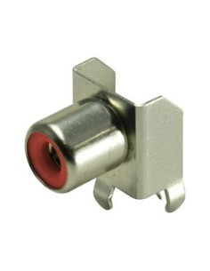 BASE RCA PARA CIRCUITO IMPRESO ROJA