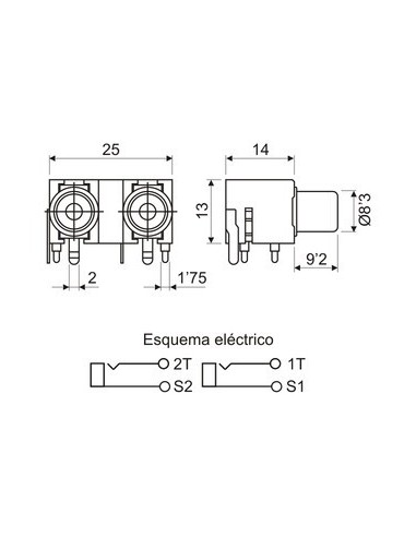 BLISTER BASE COAXIAL RCA DOBLE