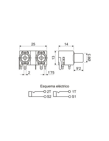 BLISTER BASE COAXIAL RCA DOBLE