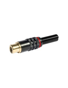CONECTOR RCA HEMBRA ANILLO ROJO