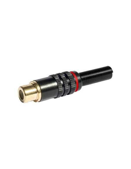 CONECTOR RCA HEMBRA ANILLO ROJO