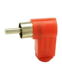 CONECTOR MACHO RCA ACODADO ROJO