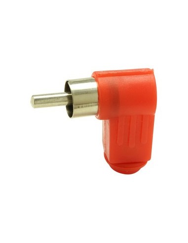 CONECTOR MACHO RCA ACODADO ROJO