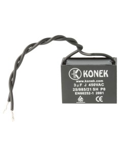 CONDENSADOR 3µF 450VAC PARA ARRANQUE DE VETILADORES & MOTORES