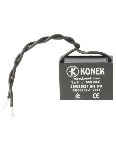 CONDENSADOR 3µF 450VAC PARA ARRANQUE DE VETILADORES & MOTORES
