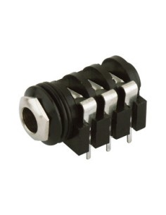 BASE JACK 6.3mm ESTEREO PCB CON TUERCA