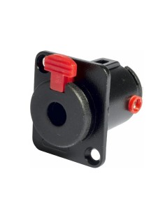 CONECTOR CHASIS JACK 6.3MM HEMBRA METÁLICO NEGRO