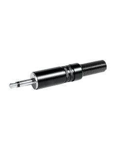 CONECTOR JACK MACHO 3.5MM MONO NEGRO