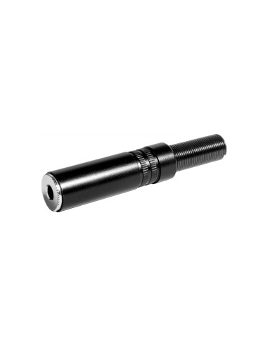 CONECTOR JACK HEMBRA 3.5MM STEREO METÁLICO NEGRO