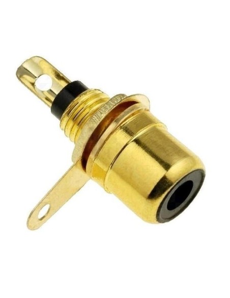 BASE RCA HEMBRA DORADA PARA CHASIS NEGRA