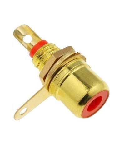 BASE RCA HEMBRA DORADA PARA CHASIS ROJA