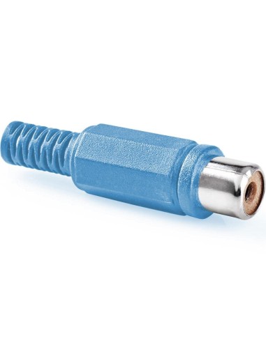 CONECTOR HEMBRA RCA AEREO AZUL