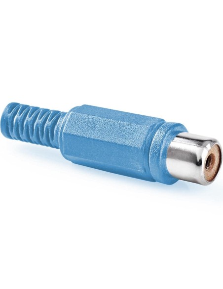 CONECTOR HEMBRA RCA AEREO AZUL