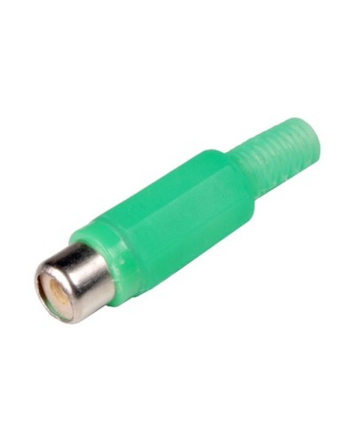 CONECTOR HEMBRA RCA AEREA VERDE
