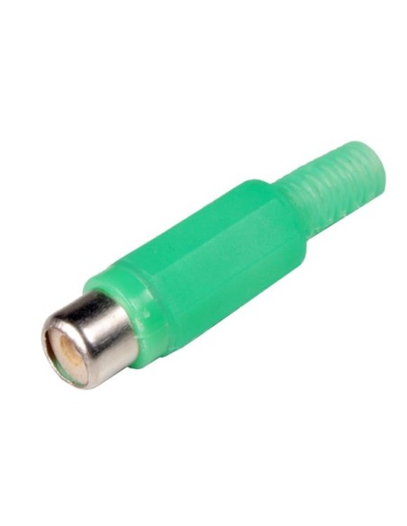 CONECTOR HEMBRA RCA AEREA VERDE