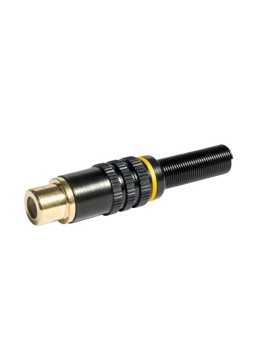 CONECTOR RCA HEMBRA ANILLO AMARILLO