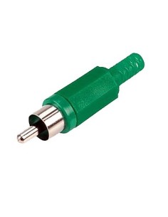 CONECTOR MACHO RCA VERDE