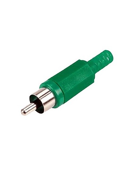 CONECTOR MACHO RCA VERDE