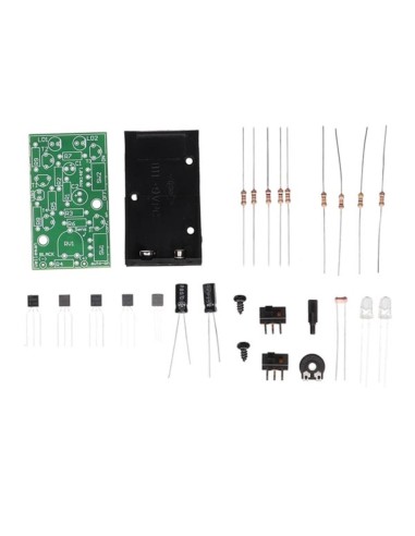 LUZ INTERMITENTE CON 2 LEDs ROJOS MUY LUMINOSOS - KIT PARA MONTAR