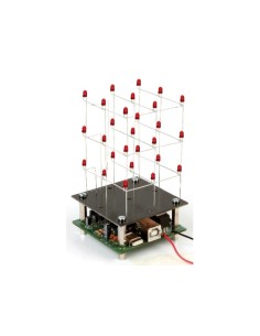 CUBO LED (ROJO) 3D 3 x 3 x 3 - KIT PARA MONTAR