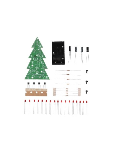 ÁRBOL DE NAVIDAD CON LEDs INTERMITENTES - KIT PARA MONTAR