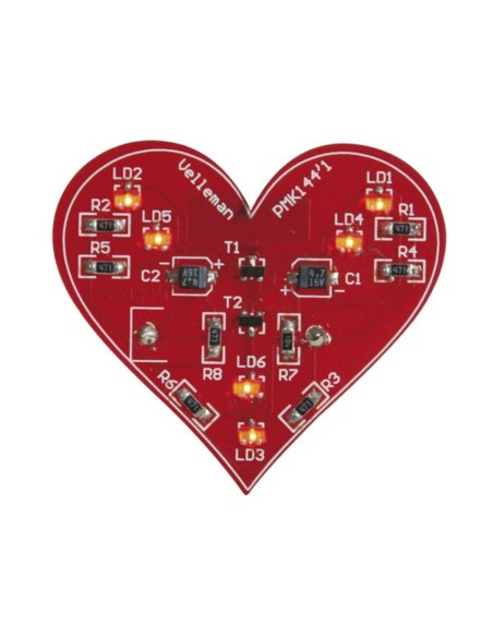 CORAZÓN INTERMITENTE SMD - KIT PARA MONTAR