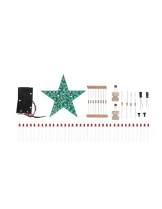 ESTRELLA LED INTERMITENTE - COLOR ROJO - KIT PARA MONTAR 2