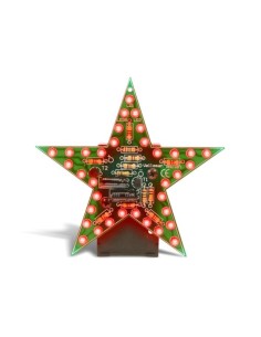 ESTRELLA LED INTERMITENTE - COLOR ROJO - KIT PARA MONTAR