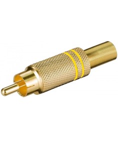 CONECTOR RCA MACHO DORADO AMARILLO