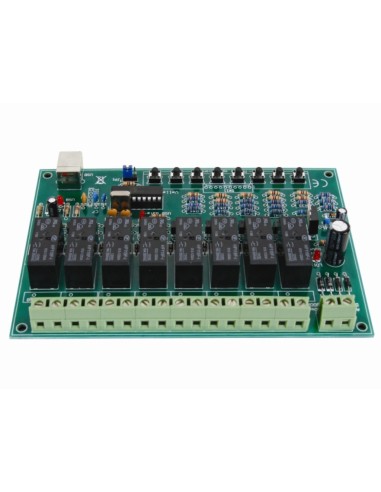TARJETA RELÉ USB DE 8 CANALES - KIT PARA MONTAR